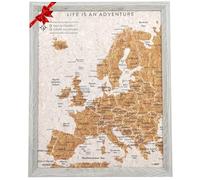 Splosh Europe Grey Travel Map