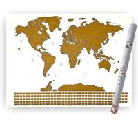 Splosh Scratch Off World Map Poster - Large Travel Tracker Map of the World with Scratch Chip White Colour for Travel Enthusiasts - A1 Size Ideal Gift for Men & Women Bucket List for Adventurers