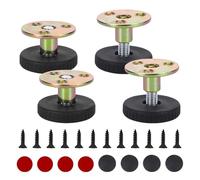 Sploziia Lot de 4 pieds de meubles réglables - Avec 12 vis - Pour armoire, lit, canapé, table (33-40 mm)