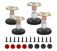 Sploziia Lot de 4 pieds de meubles réglables - Avec 12 vis - Pour armoire, lit, canapé, table (47-64 mm)