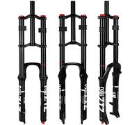 splumzer [EU Stock Bike Suspension Fork 26/27.5/29" pour VTT de Montagne DH Air Double Épaule Enfautrement Rappel Absorchon Rappel Absorsut Droite Tube Ultralight Vélo Amortisseur (Noir, 26 Pouces)