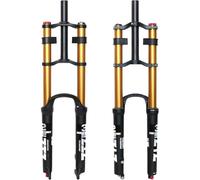 splumzer [EU Stock Bike Suspension Fork 26/27.5/29" pour VTT de Montagne DH Air Double Épaule Enfautrement Rappel Absorchon Rappel Absorsut Droite Tube Ultralight Vélo Amortisseur (Or, 27.5 Pouces)