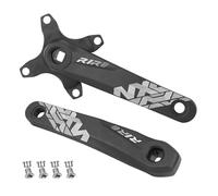 splumzer VTT 170 mm Pédalier Carré avec 104 BCD 32/34/36/38T Plateau en Alliage d'Aluminium VTT Pédalier Étroit Large CNC Boulons de Plateau Ronds (Manivelle Uniquement, Noir)