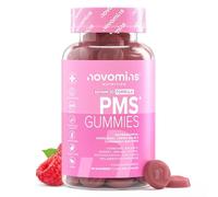 SPM Gummies - Suppléments Syndrome Prémenstruel pour Femmes - Équilibre hormonal - avec Ashwagandha, Probiotiques, Vitamine B6, Magnésium, Dong Quai, Ginkgo Biloba - Sans gluten - Novomins
