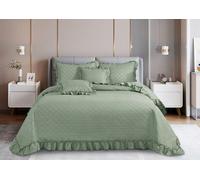 Spod Igły i Nitki Couvre-lit à volants 200x220 Ruffy sage grenouillère glamour décorative I2