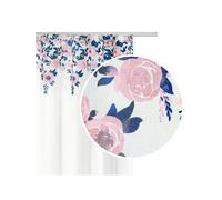 Spod Igły i Nitki Curtain 140x250 Chateau flowers rose white dark pink ready to tape
