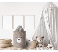 Spod Igły i Nitki Panier à jouets pour enfants 40x50 Ourson Beige