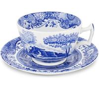 Spode Blue Italian Lot de 4 tasses et soucoupes pour petit-déjeuner 0,28 l