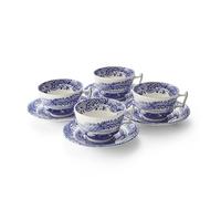 Spode Blue Lot de 4 tasses à thé et soucoupe italiennes