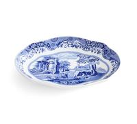 Spode Bol à concombre italien en porcelaine de 21,6 cm avec bord à fioritures et illustration de paysage, petit plat de service élégant pour divertissement et salle à manger, cadeau idéal pour les