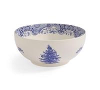 Spode Bol de service rond Motif sapin de Noël italien Bleu 27,5 cm