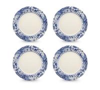 Spode Brocato Lot de 4 assiettes plates 27 cm Bleu et blanc BRO0100