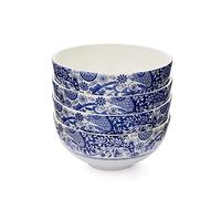 Spode Brocato Lot de 4 bols sans bord Bleu et blanc 16 cm