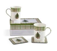 Spode Christmas Tree Annual 2025 Lot de 5 tasses et boîte en étain