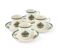 Spode Christmas Tree Espresso Cup and Saucer, Set of 4 by Spode