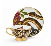 Spode Creatures of Curiosity CRCLS8821-XG Tasse à thé et soucoupe Motif léopard et serpent