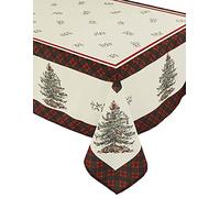 Spode - Nappe en Tissu, décoration de Maison de Vacances, Arbre de Noël, Collection Tartan, 132,1 x 177,8 cm