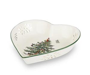 Spode Plat cœur percées, Céramique, Multicolore