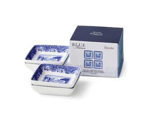 Spode Soucoupe Blue Italian 8x8 cm. lot de 4 Bleu-blanc