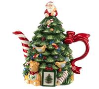 Spode Spode Théière en forme de sapin de Noël 250e anniversaire | Théière de Noël pour le thé | Théière de Noël - Dolomite fine | Théières de Noël pour le thé - 19,7 cm (759,8 g)