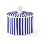 Spode Sucrier avec couvercle Steccato 29 cl Bleu-blanc