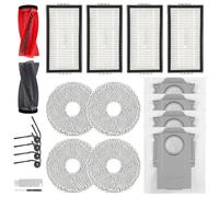 Spofan Accessoires de Rechange pour Roborock Saros 10R Robot Aspirateur, 1 Brosse Principale, 4 Brosses Latérales, 4 Filtres HEPA, 4 Serpillères, 4 Sacs à Poussière, 1 Brosse de Nettoyage