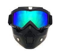 Spohife Lunettes avec Masque de Protection Amovible Adaptable Protection contre le Vent UV400 pour Motocross et Moto, multicolore