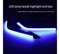 Spoiler Aérodynamique pour moto Lumière LED 12V Spoiler Aérodynamique(Red) | ABS pour robuste, lumière LED 12V intégrée, couleur vif, installation directe, look pour sportif unique