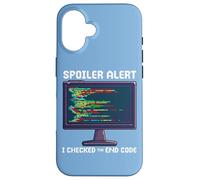 Spoiler Alert a vérifié Le Code de Fin : Citation : Funny Programmer Coque pour iPhone 16