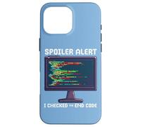Spoiler Alert a vérifié Le Code de Fin : Citation : Funny Programmer Coque pour iPhone 16 Pro Max