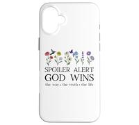 Spoiler Alert God Wins I've Read The Final Chapter Christian Coque pour iPhone 16 Plus