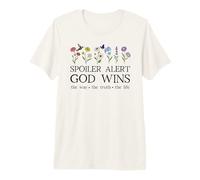 Spoiler Alert God Wins I've Read The Final Chapter Christian T-Shirt Haut de Gamme