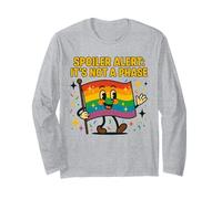 Spoiler Alert It's Not a Phase Mignon Drapeau Arc-en-Ciel LGBTQ Design Manche Longue