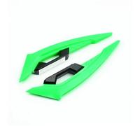 Spoiler Avant Lot de 2 ailerons de Moto, aileron latéral Avant, aileron aérodynamique, aileron Fixe avec Autocollants décoratifs adhésifs(Green)