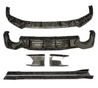 Spoiler Avant pour RS6 C8 2019-2024 Pare-Chocs Avant en Fibre Carbone Diffuseur Coffre Arrière Becquet Jupe Latérale Kit Carrosserie Complet BC Spoiler De Pare-Choc Avant(Body kit C)
