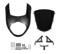 Spoiler Avant Universel Couvercle de Phare Avant, becquet, carénage rétro, Pare-Brise, Convient pour Kawasaki Vulcan VN650 Aileron de Moto(CNL-SMK)