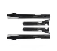 Spoiler Avant Voiture Kit Carrosserie Complet EM Sport Pour Tesla Pour Model Y 2020-2024 Pare-choc Avant ABS Séparateur Latéral Diffuseur Arrière(Side glossy carbon)