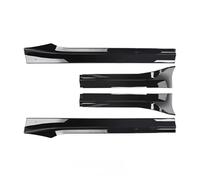 Spoiler Avant Voiture Kit Carrosserie Complet EM Sport Pour Tesla Pour Model Y 2020-2024 Pare-choc Avant ABS Séparateur Latéral Diffuseur Arrière(Side glossy black)