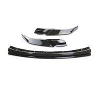 Spoiler Avant Voiture pour VW pour T-Roc pour TSI pour TDI 2017-2022 ABS Pare-Chocs Avant Aileron Voiture Aspect Fibre Carbone Kit Carrosserie Spoiler Pare-Choc Avant(Glossy Black)