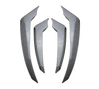 Spoiler De Pare-Choc Avant pour Alfa pour Romeo pour Giulia pour Stelvio 2017 + Aileron Vent Avant Aileron Couteau Aile Latérale Modification Calandre(Carbon Black)