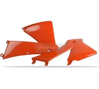Spoiler de radiateur latéral orange POLISPORT adaptable sur KTM