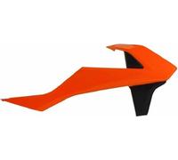 Spoiler de radiateur RACETECH orange/noir adaptable sur KTM SX85