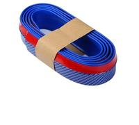 Spoiler Latéral Voiture Lèvre De Parechoc Avant Universelle Voiture Bande Protection en Caoutchouc Fiber Carbone Jupe Latérale Antirayures(C Blue)