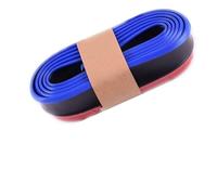 Spoiler Latéral Voiture Lèvre De Parechoc Avant Universelle Voiture Bande Protection en Caoutchouc Fiber Carbone Jupe Latérale Antirayures(B Blue)
