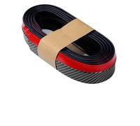 Spoiler Latéral Voiture Lèvre De Parechoc Avant Universelle Voiture Bande Protection en Caoutchouc Fiber Carbone Jupe Latérale Antirayures(C Black)