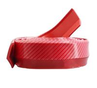 Spoiler Latéral Voiture Lèvre De Parechoc Avant Voiture Bande Protection Universelle en Caoutchouc Jupe Latérale Corps Séparation Becquet(Carbon Fibre Red)