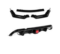 Spoiler Lèvre De Pare-Chocs Arrière Jeu Lèvres Pare-Chocs Avant Arrière Voiture Diffuseur Tablier Protection avec Feu Stop LED pour Infiniti Q50 Standard/Version Sport 2014-2017(E)