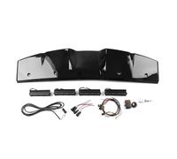 Spoiler Pare-Choc Avant 4 Pièces Becquet De Toit Avant avec Barre Lumineuse Dôme DRL Projecteur Lampe Jour pour Land pour Rover pour Defender 90 110 130(Glossy Black)