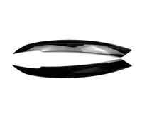 Spoiler Pare-Choc Avant Autocollants pour Phares Avant De Voiture Sourcils Paupières Capots Lampe pour VW pour Jetta MK6 Sagitar NCS Noir Brillant Carbone Avant Lèvre Spoiler(Noir Brillant)