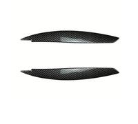 Spoiler Pare-Choc Avant Kit pour BMW Série 1 E81 E82 E87 E88 2004-2013 Sourcils Phare Avant Paire Paupières Maléfiques Couvre-phares Garniture(Look de Carbone)